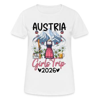 Austria Girls Trip 2026 - Frauen T-Shirt atmungsaktiv - Weiß - Vorne - AI Model Female 172 dark (172cm)