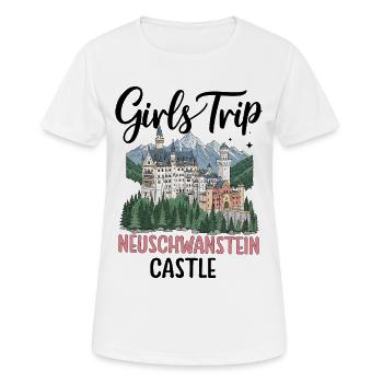 Excursion entre filles au château de Neuschwanstein - T-shirt respirant Femme - blanc - Devant - AI Model Female 172 dark (172cm)