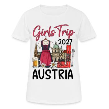 Girls Trip 2027 Austria - Frauen T-Shirt atmungsaktiv - Weiß - Vorne - AI Model Female 172 dark (172cm)