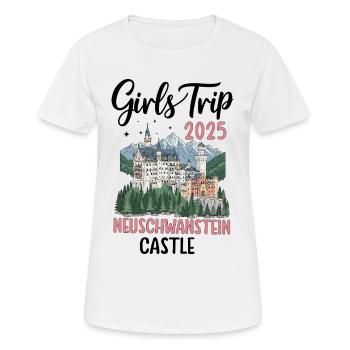 Voyage entre filles 2025 Château de Neuschwanstein - T-shirt respirant Femme - blanc - Devant - AI Model Female 172 dark (172cm)