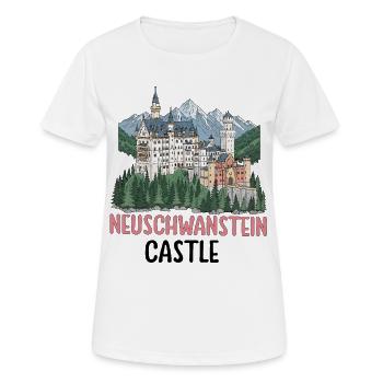 Neuschwanstein Castle - Women's Breathable T-Shirt - white - Front - AI Model Female 172 dark (172cm)