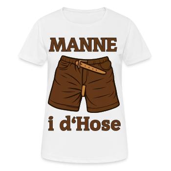 Zwilchhose Schwingerhose Schwinger  Fanartikel - Frauen T-Shirt atmungsaktiv - Weiß - Vorne - AI Model Female 172 dark (172cm)