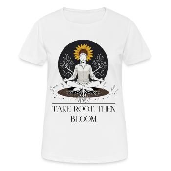 Wurzeln des Wachstums Meditativdesign - Frauen T-Shirt atmungsaktiv - Weiß - Vorne - AI Model Female 172 dark (172cm)