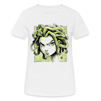Medusa Sketch - Women's Breathable T-Shirt - white - Front - AI Model Female 172 dark (172cm)