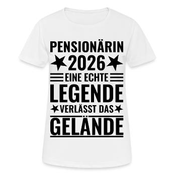Retired 2026 A legend leaves the premises - Women's Breathable T-Shirt - white - Front - AI Model Female 172 dark (172cm)