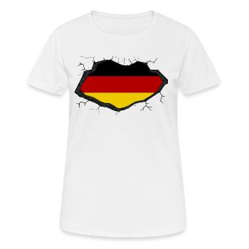 Germany Flag - Women's Breathable T-Shirt - white - Front - AI Model Female 172 dark (172cm)