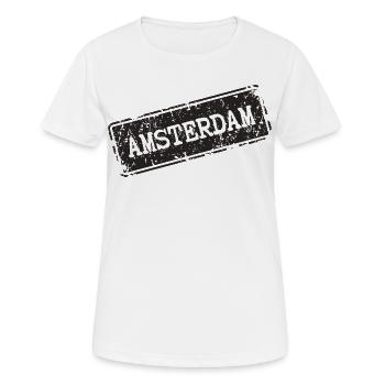 Amsterdam - T-shirt respirant Femme - blanc - Devant - AI Model Female 172 dark (172cm)