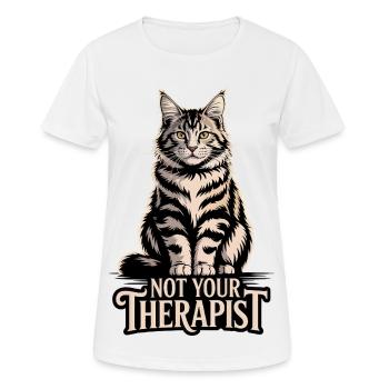 Pas votre thérapeute - T-shirt respirant Femme - blanc - Devant - AI Model Female 172 dark (172cm)