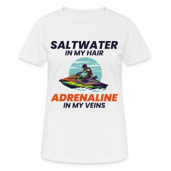 Extreme Jetski Salzwasser Adrenalin Fahrt - Frauen T-Shirt atmungsaktiv - Weiß - Vorne - AI Model Female 172 dark (172cm)
