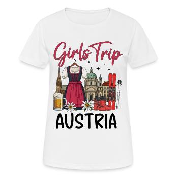 Girls Trip Austria - Frauen T-Shirt atmungsaktiv - Weiß - Vorne - AI Model Female 172 dark (172cm)