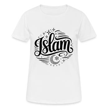 Islam - Conception religieuse - T-shirt respirant Femme - blanc - Devant - AI Model Female 172 dark (172cm)