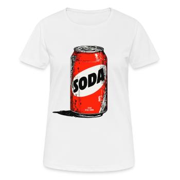 Red Soda Can - Frauen T-Shirt atmungsaktiv - Weiß - Vorne - AI Model Female 172 dark (172cm)