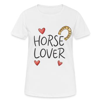 Amour Chevaux Visuelle - T-shirt respirant Femme - blanc - Devant - AI Model Female 172 dark (172cm)