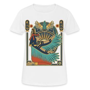 MAAT Göttin der Gerechtigkeit - Frauen T-Shirt atmungsaktiv - Weiß - Vorne - AI Model Female 172 dark (172cm)
