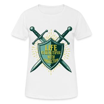 Courtier d’assurance Courtier d’assurance - T-shirt respirant Femme - blanc - Devant - AI Model Female 172 dark (172cm)