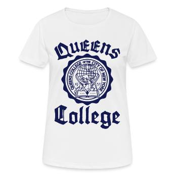 Queens College  - Women's Breathable T-Shirt - white - Front - AI Model Female 172 dark (172cm)