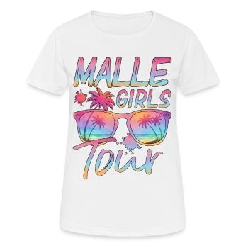 Malle Girls Tour - Frauen T-Shirt atmungsaktiv - Weiß - Vorne - AI Model Female 172 dark (172cm)