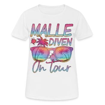Malle Divas en tournée - T-shirt respirant Femme - blanc - Devant - AI Model Female 172 dark (172cm)