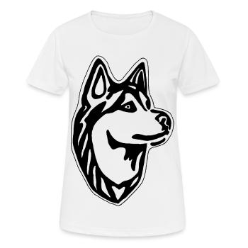 Husky Dog - Women's Breathable T-Shirt - white - Front - AI Model Female 172 dark (172cm)