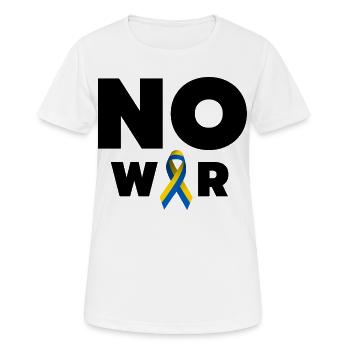 Design anti-guerre – Ukraine Russie - T-shirt respirant Femme - blanc - Devant - AI Model Female 172 dark (172cm)