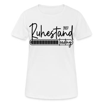 Ruhestand 2027 loading - Frauen T-Shirt atmungsaktiv - Weiß - Vorne - AI Model Female 172 dark (172cm)