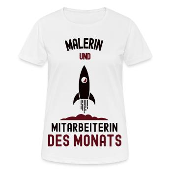 Mitarbeiterin des Monats Malerin Maler - Frauen T-Shirt atmungsaktiv - Weiß - Vorne - AI Model Female 172 dark (172cm)