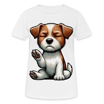 Jack Russell terrier Jack Russell amoureux Jackie - T-shirt respirant Femme - blanc - Devant - AI Model Female 172 dark (172cm)