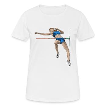 High jump - Women's Breathable T-Shirt - white - Front - AI Model Female 172 dark (172cm)