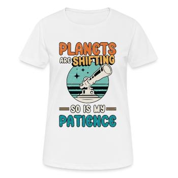 Les planètes des astrologues se déplacent, tout comme les lecteurs de tarot - T-shirt respirant Femme - blanc - Devant - AI Model Female 172 dark (172cm)