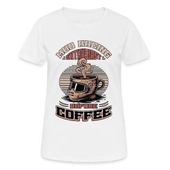 Passionné de courses de boue avant la boue Amateur de café - T-shirt respirant Femme - blanc - Devant - AI Model Female 172 dark (172cm)
