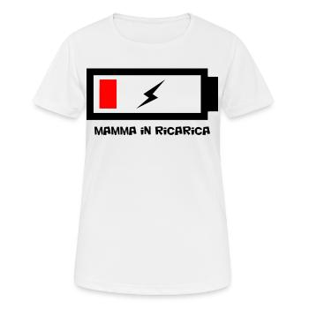 Mom charging do not disturb - Women's Breathable T-Shirt - white - Front - AI Model Female 172 dark (172cm)