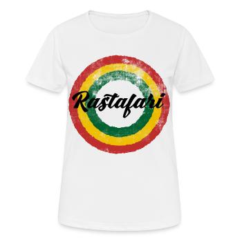 Rastafari Farbkreis Design - Frauen T-Shirt atmungsaktiv - Weiß - Vorne - AI Model Female 172 dark (172cm)