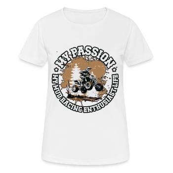 Courses de boue Ma passion Mes courses de boue Camions tout-terrain - T-shirt respirant Femme - blanc - Devant - AI Model Female 172 dark (172cm)