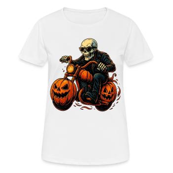 Scary biker - Women's Breathable T-Shirt - white - Front - AI Model Female 172 dark (172cm)