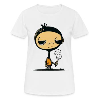Mysterious Boy  - Women's Breathable T-Shirt - white - Front - AI Model Female 172 dark (172cm)
