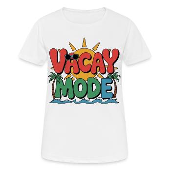 Vacay Mode - Frauen T-Shirt atmungsaktiv - Weiß - Vorne - AI Model Female 172 dark (172cm)