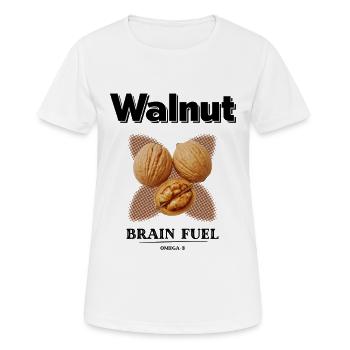 Power Frucht - Walnuss - Frauen T-Shirt atmungsaktiv - Weiß - Vorne - AI Model Female 172 dark (172cm)