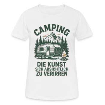 Camping L’art de se perdre volontairement - T-shirt respirant Femme - blanc - Devant - AI Model Female 172 dark (172cm)