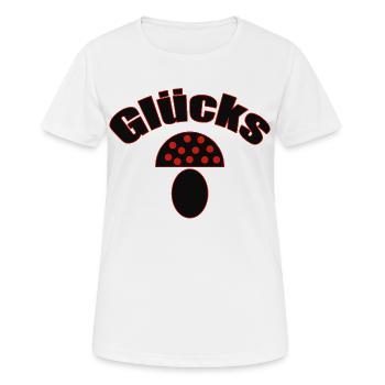 Gluckspilz - Modernes Talisman & Glücks - Frauen T-Shirt atmungsaktiv - Weiß - Vorne - AI Model Female 172 dark (172cm)