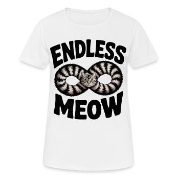 Endless Meow Cat - Women's Breathable T-Shirt - white - Front - AI Model Female 172 dark (172cm)