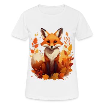 Fuch im Herbst - Frauen T-Shirt atmungsaktiv - Weiß - Vorne - AI Model Female 172 dark (172cm)
