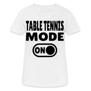 Mode tennis de table activé – Style de vie ping-pong - T-shirt respirant Femme - blanc - Devant - AI Model Female 172 dark (172cm)