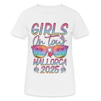 Girls Journey Mallorca 2025 Sunglasses - Women's Breathable T-Shirt - white - Front - AI Model Female 172 dark (172cm)