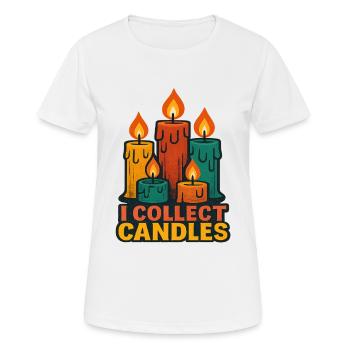Bougies Bougie Collector Bougie Dessin Collecter Bougies - T-shirt respirant Femme - blanc - Devant - AI Model Female 172 dark (172cm)