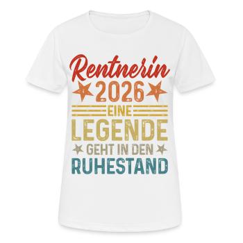 Retraité 2026 Une légende prend sa retraite - T-shirt respirant Femme - blanc - Devant - AI Model Female 172 dark (172cm)