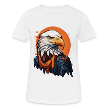 Weisskopfseeadler mit Orange Akzenten - Frauen T-Shirt atmungsaktiv - Weiß - Vorne - AI Model Female 172 dark (172cm)
