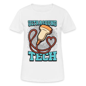 Sonographer Ultrasound Tech Sonography Xray Tech - Women's Breathable T-Shirt - white - Front - AI Model Female 172 dark (172cm)