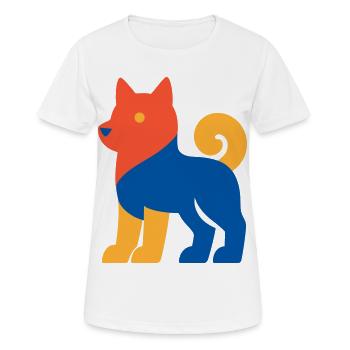 Pop Art Dog - Frauen T-Shirt atmungsaktiv - Weiß - Vorne - AI Model Female 172 dark (172cm)