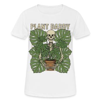 Gespenstischer Pflanzenmann mit Totenkopf - Frauen T-Shirt atmungsaktiv - Weiß - Vorne - AI Model Female 172 dark (172cm)