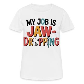Outils de précision pour prothésiste dentaire - T-shirt respirant Femme - blanc - Devant - AI Model Female 172 dark (172cm)